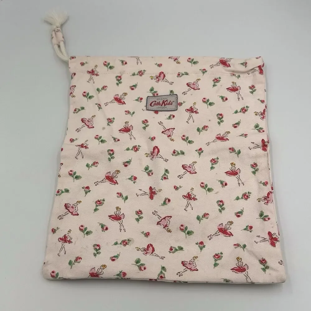 Cath Kids London, Children's Ballerina Drawstring Bag, Light Pink